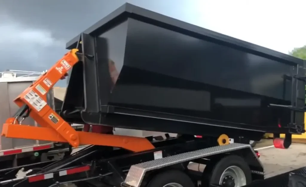 10 Yard Dumpster Rental Sugar Land TX — compact roll-off container in residential driveway